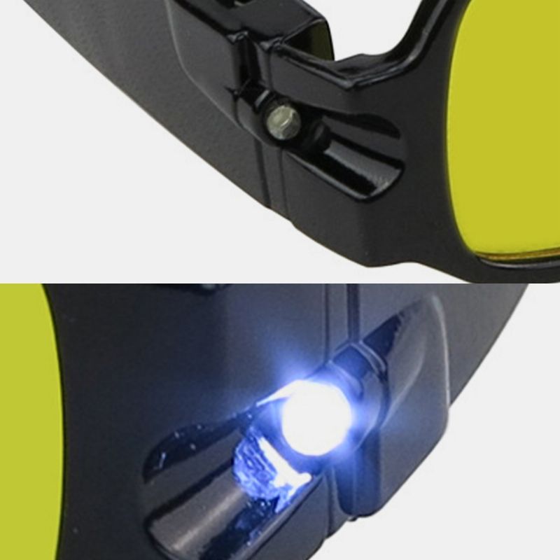 Heren Full Frame Multifunctionele Led Nachtzicht Met Lamp Valuta Detector Verlichting Uv Bescherming Zonnebril