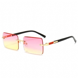 Jaspeer Nieuwe Rechthoek Zonnebril Mannen Randloze Zonnebril Vrouwen Uv400 Rijden Gradiënt Shades Mode Brillen