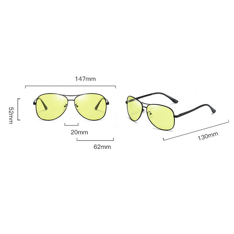 Kleurveranderende Anti-uv-zonnebril Retro Metalen Nachtkijkbril