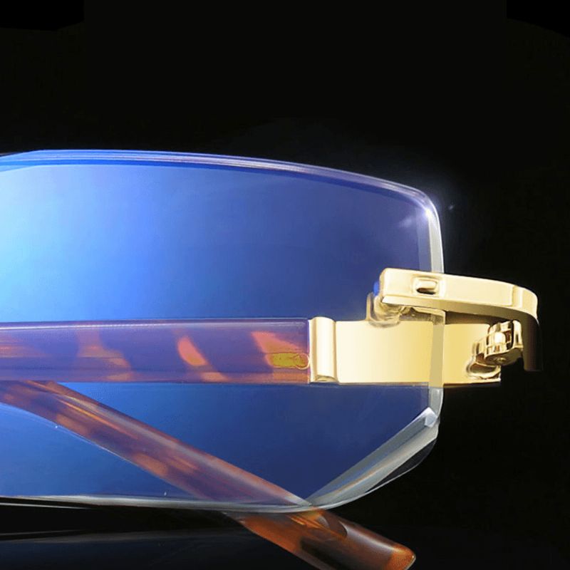 Mannen Frameloze Anti-blauw Anti-straling Anti-vermoeidheid Hd Leesbril Presbyopie Bril