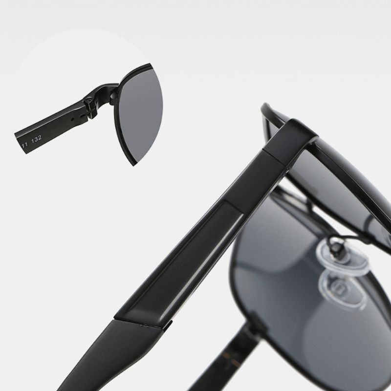 Metalen Zonnebril Met Groot Montuur Voor Heren Frog Mirror Driver-zonnebril