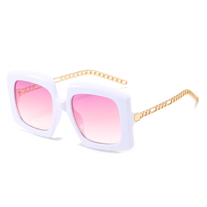 Mode Cat-eye-zonnebril Met Metalen Ketting Voor Dames