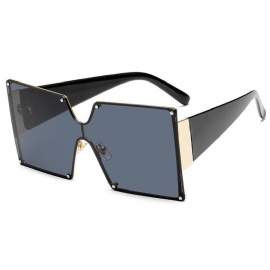 Mode Metalen Dames Groot Frame Randloze Zonnebril Zonnebril