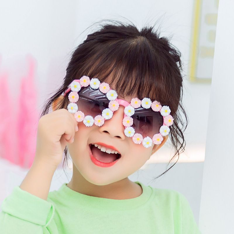 Nieuwe Jongens En Meisjes Kleine Madeliefjes Leuke Bril Bloemen Trendy Kinderkleding Bijpassende Zonnebril Baby Decoratieve Spiegels