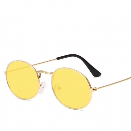 Nieuwe Trend Retro Ronde Frame Zonnebril Mode Mannen En Vrouwen Zonnebril Metalen Waterdruppel Ovale Zonnebril