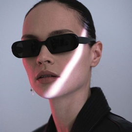 Retro Zonnebril Met Klein Montuur Vrouwelijke Snoepkleur Kleurrijke Mode-zonnebril