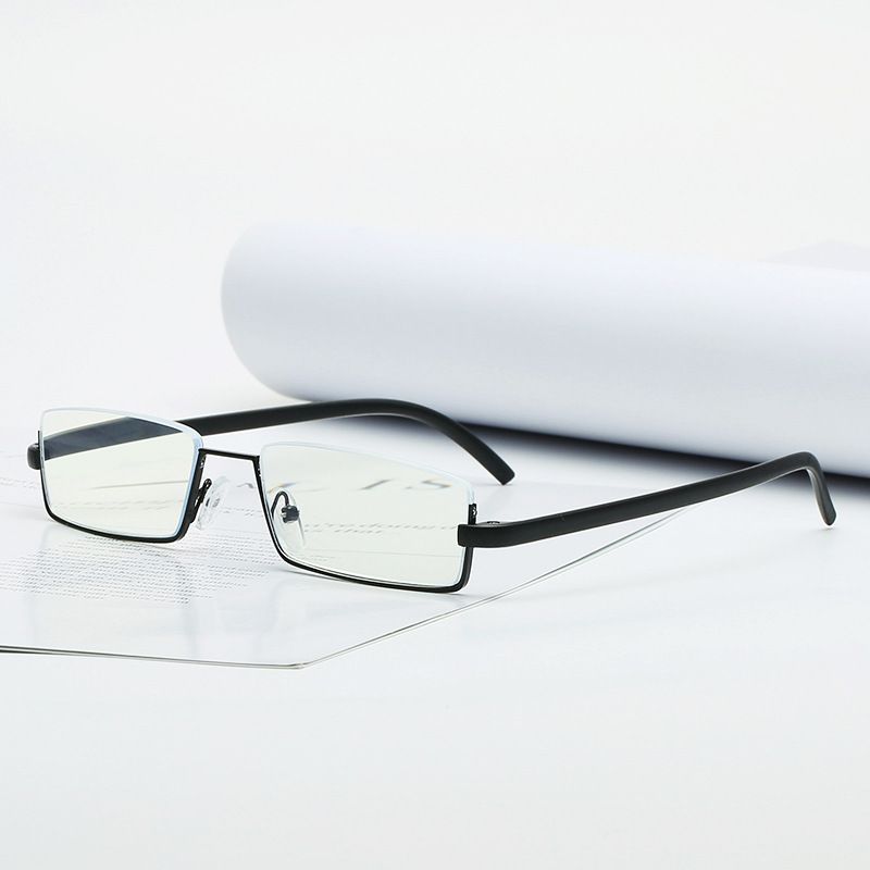 Ultralichte Halfframe Metalen Anti-vermoeidheidsbril Modieus En Comfortabel