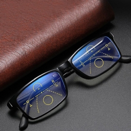 Unisex Anti-blauw Licht Afstand En Dichtbij Dual Purpose Multi-focus Zoom Leesbril Presbyope Bril