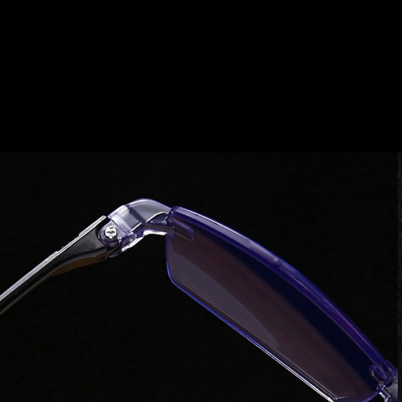 Unisex Anti-blauw Licht Frameloze Hd Diamant Trimmen Bi-light Leesbril Voor Tweeërlei Gebruik Verziend Bril