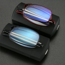 Unisex Anti-blauw Licht Opvouwbare Draagbare Telescopische Stretch Frame Ouder Gift Leesbril Verziend Bril