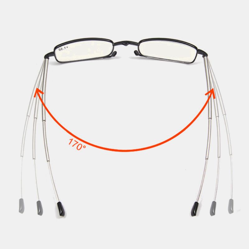Unisex Anti-blauw Licht Opvouwbare Draagbare Telescopische Stretch Frame Ouder Gift Leesbril Verziend Bril