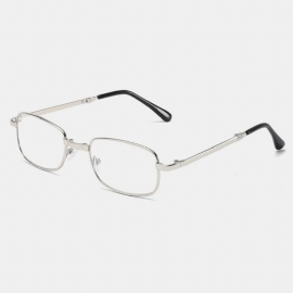 Unisex Draagbare Opvouwbare Anti-blauwe Bril Klassieke Metalen Full-frame Anti-uv Leesbril Verziend Bril