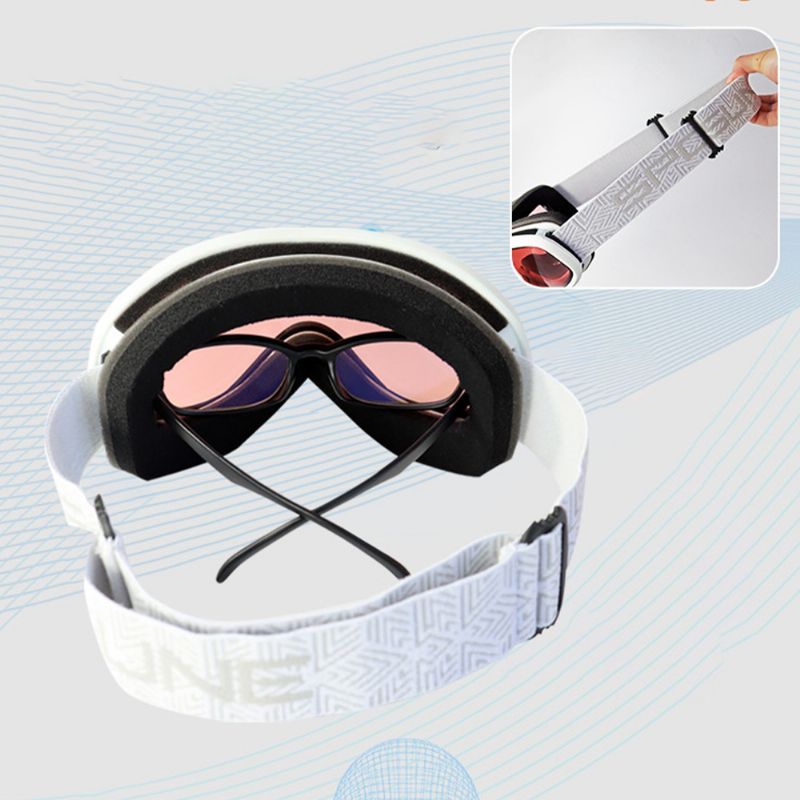 Unisex Dubbellaagse Skibril Groot Gezichtsveld Sferische Professionele Dubbele Lens Anti-condens Winddichte Bril