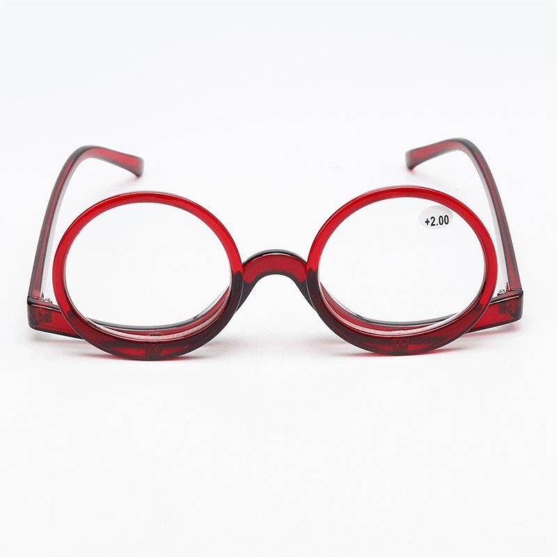 Unisex Opklapbare Leesbril Met Rond Montuur Make-upbril