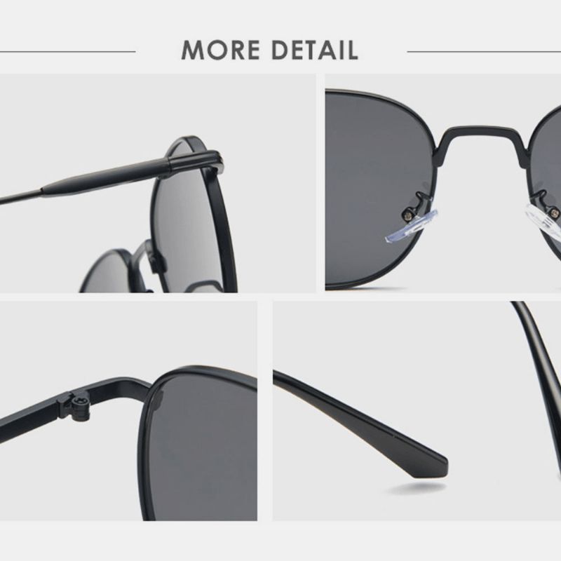 Unisex Retro Klein Metalen Vierkant Frame Buiten Uv-bescherming Mode Zonnebril