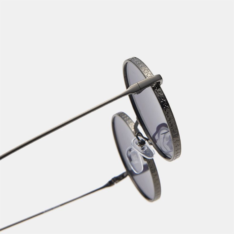 Unisex Retro Metalen Ronde Vorm Mode Uv-bescherming Zonnebril