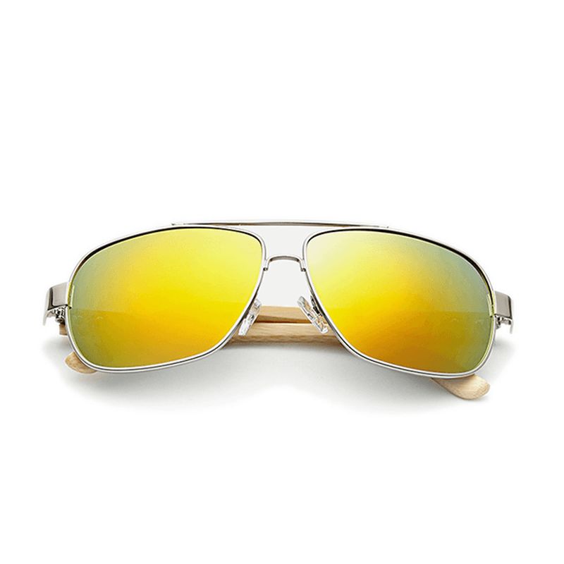 Uv400 Benen Heren Dames Zonnebril Metalen Monturen Buitenshuis Kleurrijke Bril Goggle