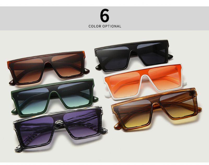 Vierkante Modieuze Zonnebrillen Catwalk Outdoor Trend-zonnebril Met Gradiënt