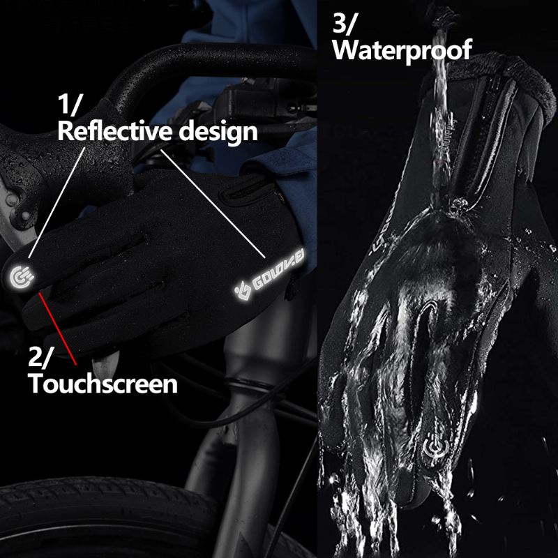 Unisex 2-vingerless Winter Outdoor Sport Workout Fietsen Handschoenen Twee Vinger Ontwerp Gratis Controle Touchscreen Warme Waterdichte Handschoenen