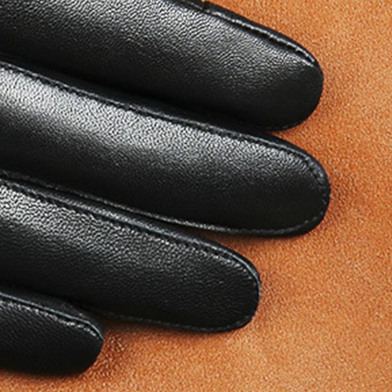 Unisex Lederen Schapenvacht Scherm Touch Warm Outdoor Casual Zakelijke Handschoenen