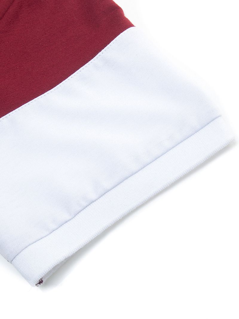 Heren Nieuwe Kleur Bijpassende Casual Mode Katoenen Golfshirt Met Korte Mouwen