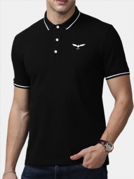 Nieuwe Zakelijke Katoenen Golf Casual T-shirts Met Korte Mouwen En Geborduurde Heren