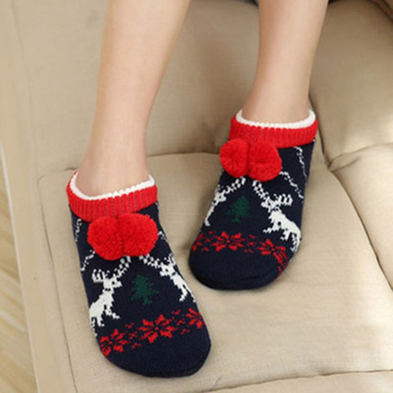 Dames Winter Kerst Enkelsokken Antislip Vloer Sokken