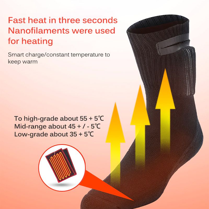 Verwarming Om Warm Te Blijven Oplaadbare Verwarmingssokken
