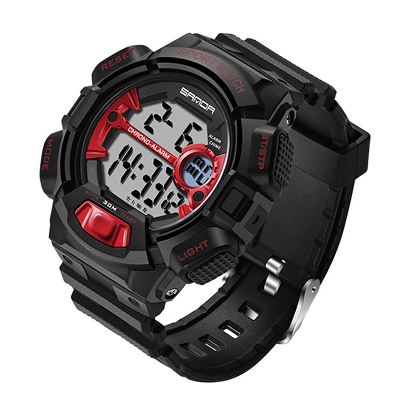 Digitaal Horloge Lichtgevend Display Kalender Alarm Stopwatch Horloge Outdoor Sporthorloge