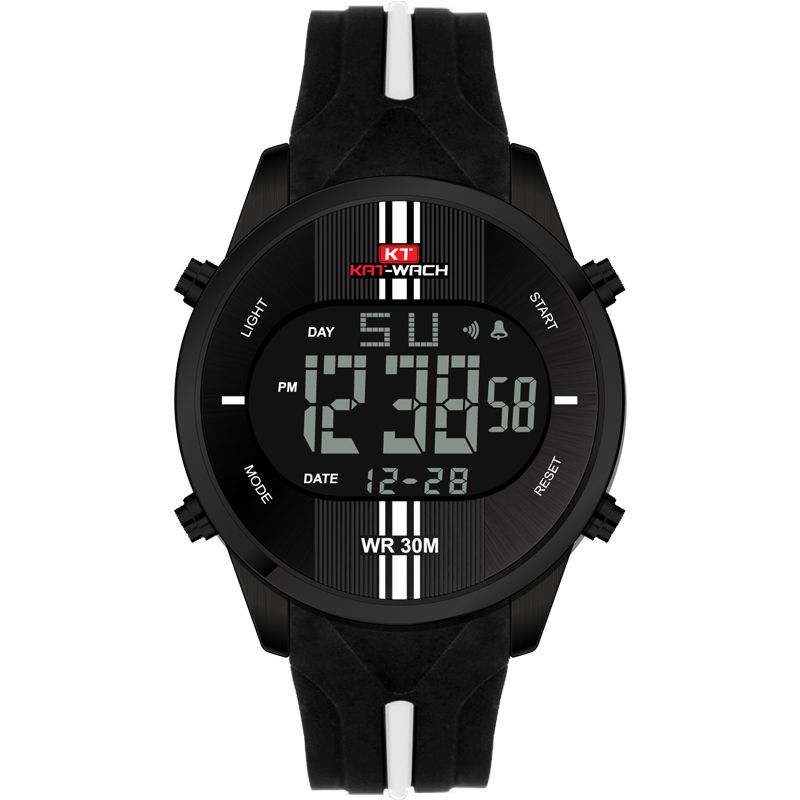 Digitaal Horloge Mode Siliconen Stopwatch Waterdicht Horloge Alarm Outdoor Sporthorloge