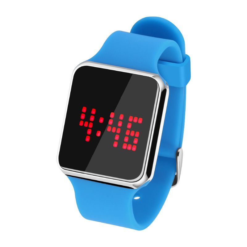Dynamische Led-scherm Alarm Kalender 12/24 Uur Lichtgevende Waterdichte Siliconen Band Digitaal Horloge