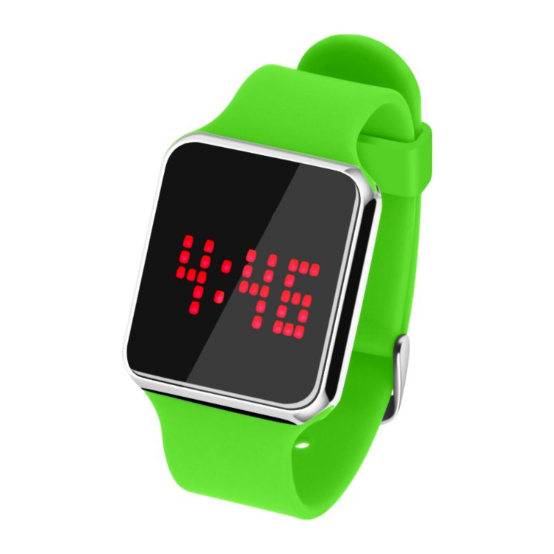 Dynamische Led-scherm Alarm Kalender 12/24 Uur Lichtgevende Waterdichte Siliconen Band Digitaal Horloge