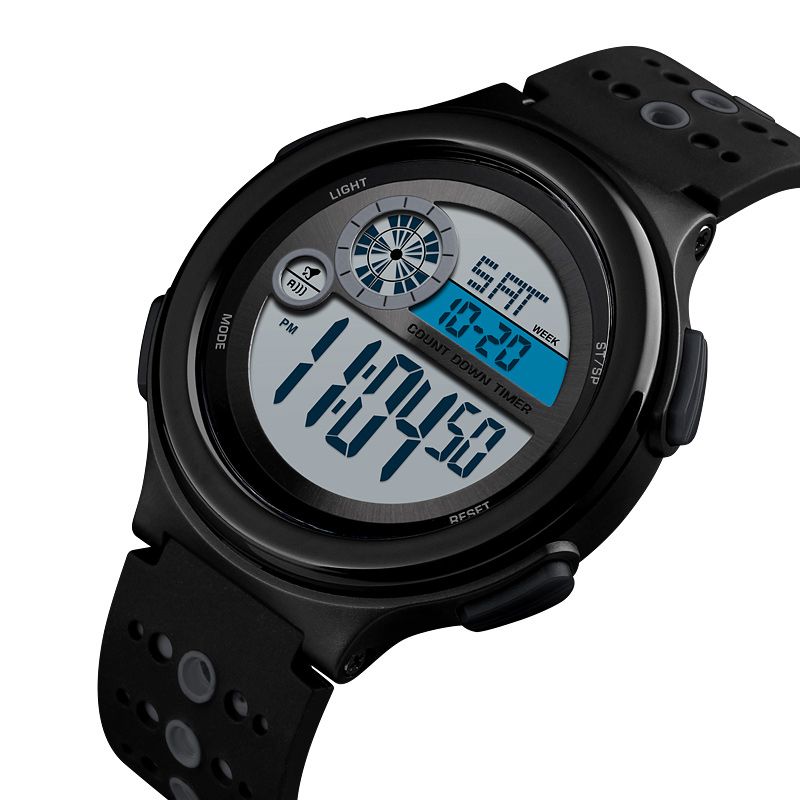 Lichtgevend Display 50m Waterdicht Digitaal Horloge Herenmode Stopwatch Countdown Sporthorloge