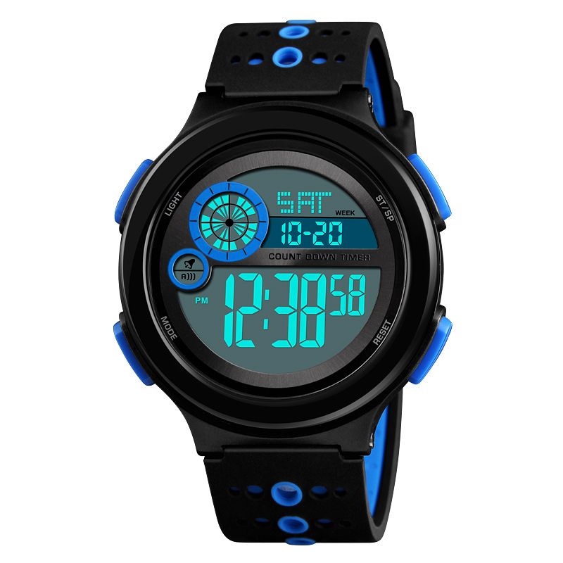 Lichtgevend Display 50m Waterdicht Digitaal Horloge Herenmode Stopwatch Countdown Sporthorloge