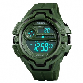 Mode Kalender Stopwatch Lichtgevende Display Digitaal Horloge 50m Waterdicht Sporthorloge