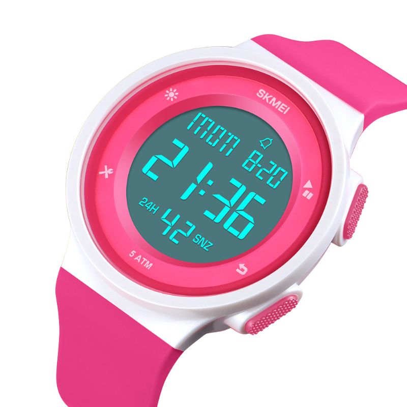 Mode Siliconen Waterdicht Led Buitensport Digitaal Horloge