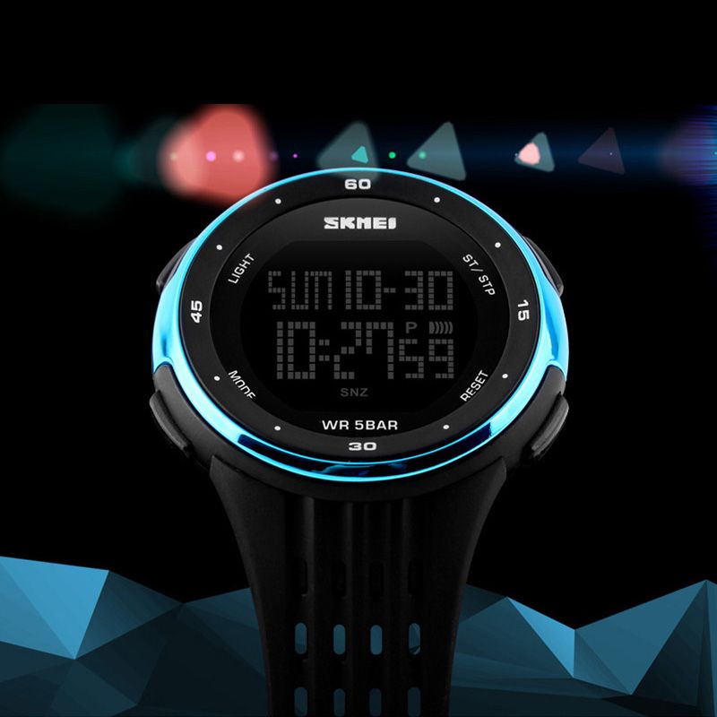 Multifunctioneel Lichtgevend Display Stopwatch Dubbel Tijdalarm Waterdicht Sporthorloge Digitale Horloges