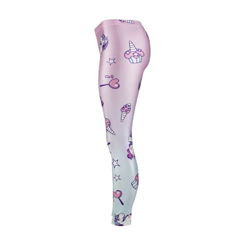 Unicorn Series Dames Leggings Star Ice Cream Digital Print Legg Sweat Workout Vrouw Legging Slanke Broek