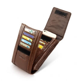 Mannen Lederen Vintage Kaarthouder Telefoon Tas Voor Iphone 8p
