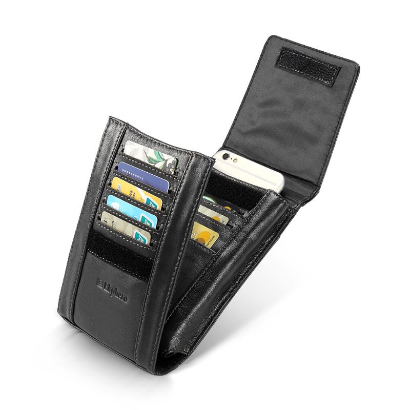 Mannen Lederen Vintage Kaarthouder Telefoon Tas Voor Iphone 8p
