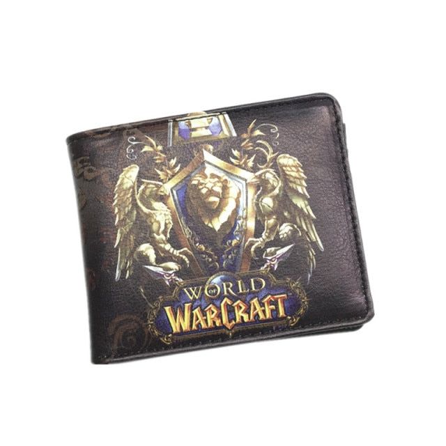 World Of Warcraft-portefeuilles Lederen Slanke Kleine Portemonnee Wow Alliance Horde Flag-portemonnee Cool Movie Game-portemonnee
