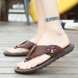 Heren Soft Sole Non Slip Solid Slippers Casual Slippers