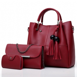 Mode Handtas Messenger Bag Driedelige Tassel Mother Bag