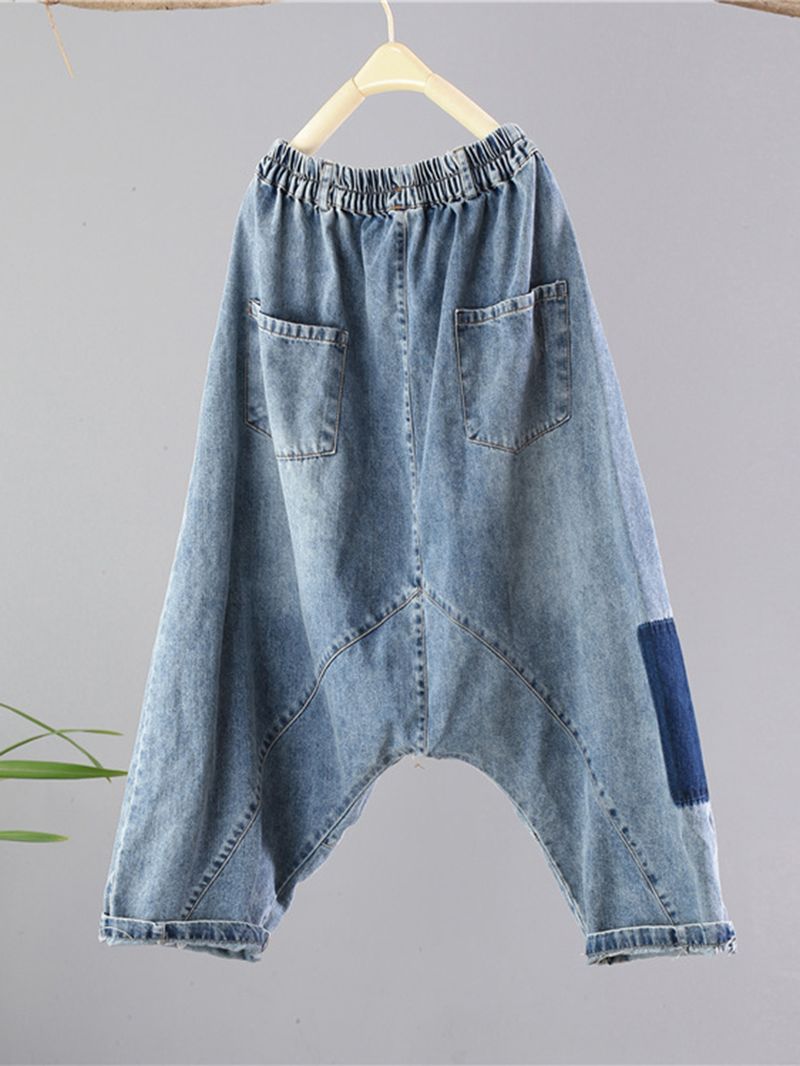 Vintage Jeans Met Patchworkborduurwerk