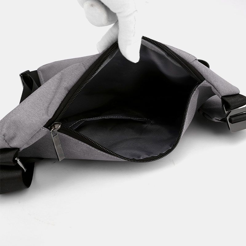Heren Lichtgevende Oxford Multi-pockets Grote Capaciteit Anti-diefstal Waterdichte Crossbody Tas Borsttas Sling Bag