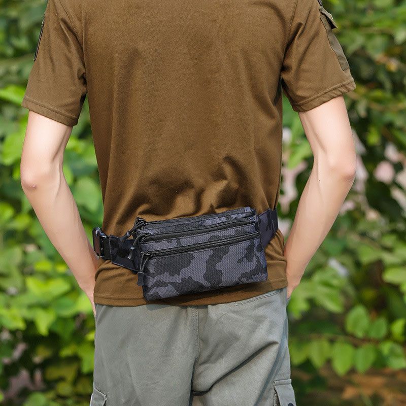 Heren Nylon Camouflage Multi-carry Multi-pocket Sport Outdoor Tactische Schoudertas Borsttas