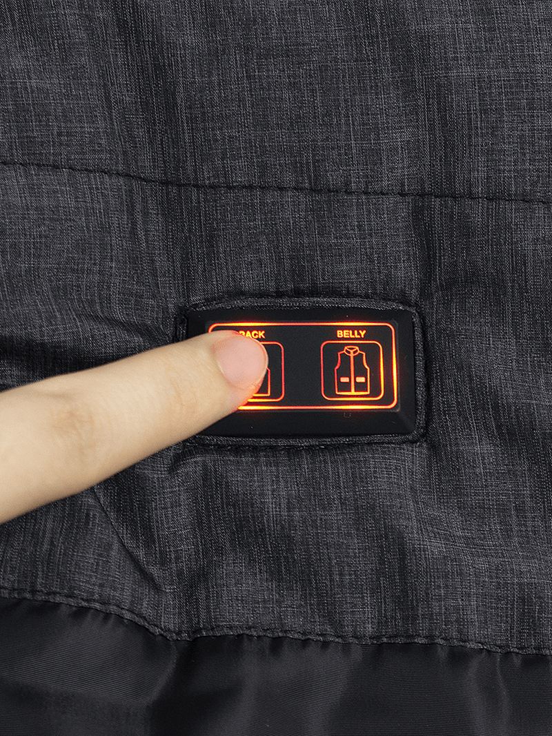 Usb Elektrisch Verwarmd Thermisch Fit Vest Met Ritssluiting Aan De Voorkant