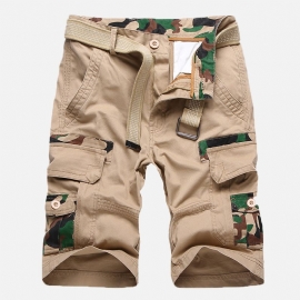 Heren Camouflage Multi Pockets Militaire Outdoor Relaxed Shorts