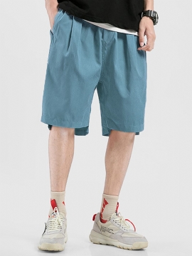 Heren Casual Trekkoord Ademende Elastische Taille Fit Pocket Shorts