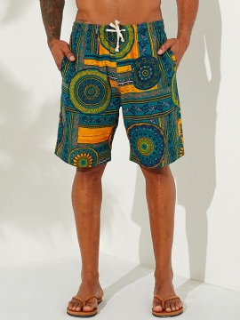 Heren Etnische Patroon Bedrukte Ademende Zomer Casual Shorts